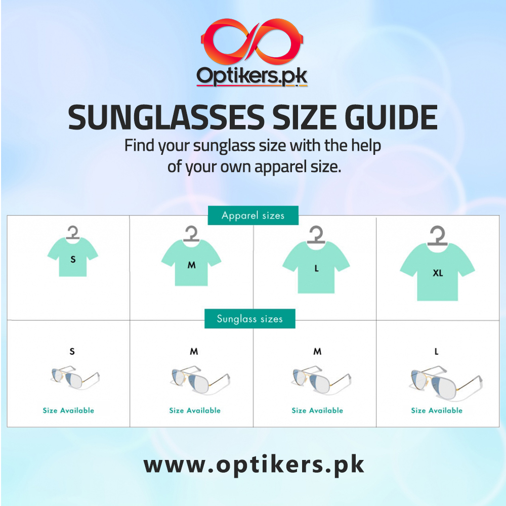 Size Guide of Sunglasses