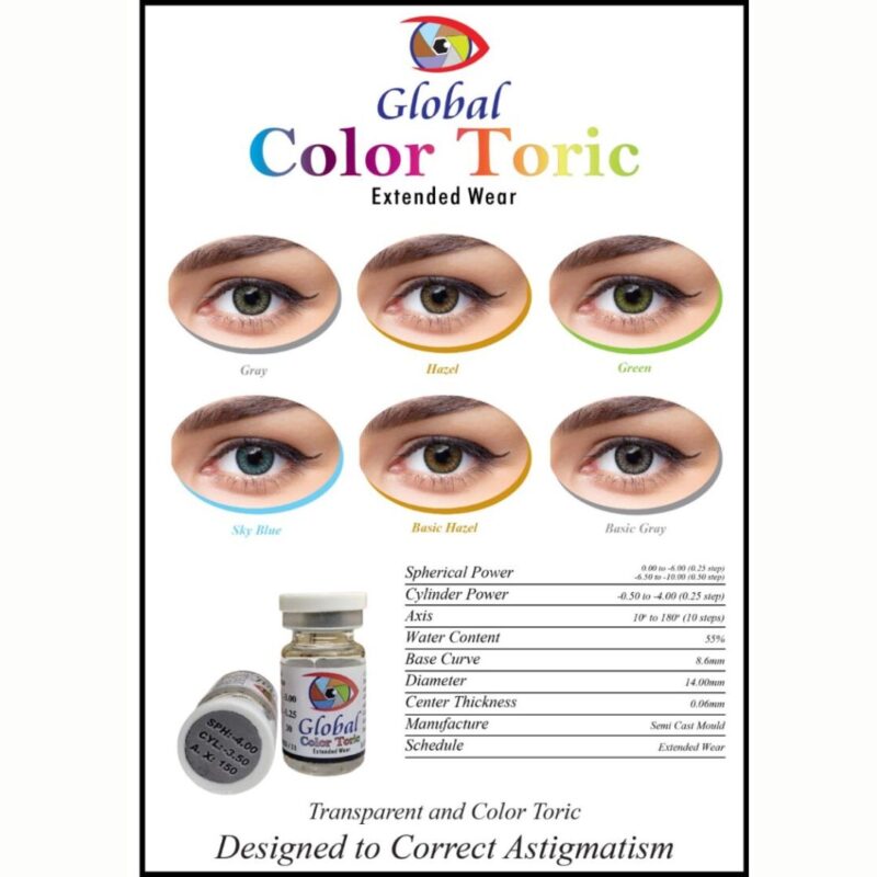 Global Color Toric Lenses