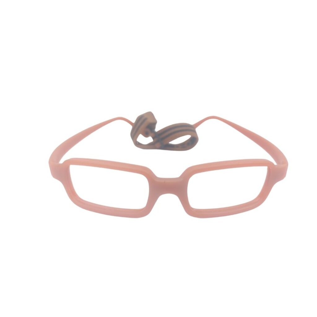 Flexible Eyeglasses For Kids With Cord NB-041, Brown