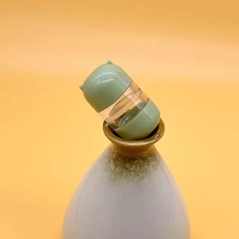 Mini Bear Contact Lens Case - Cute & Portable Travel Set- Green