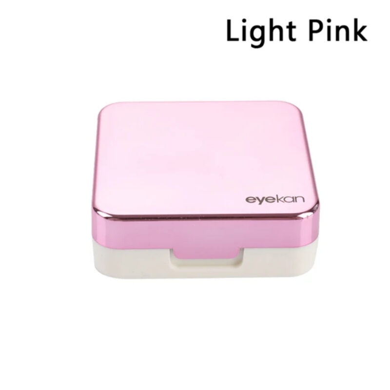 Luxury Square Contact Lens Kit with Mirror- Pink