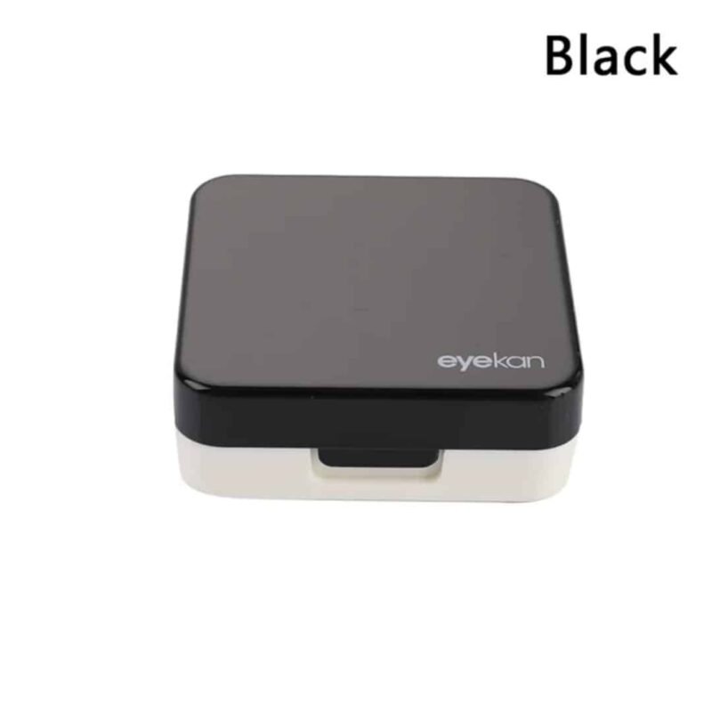 Luxury Square Contact Lens Kit with Mirror- Black