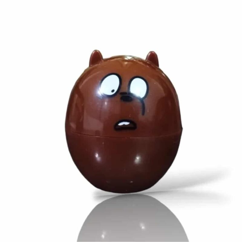 Cute Cartoon Egg Shape Portable Contact Lens Case- Brown