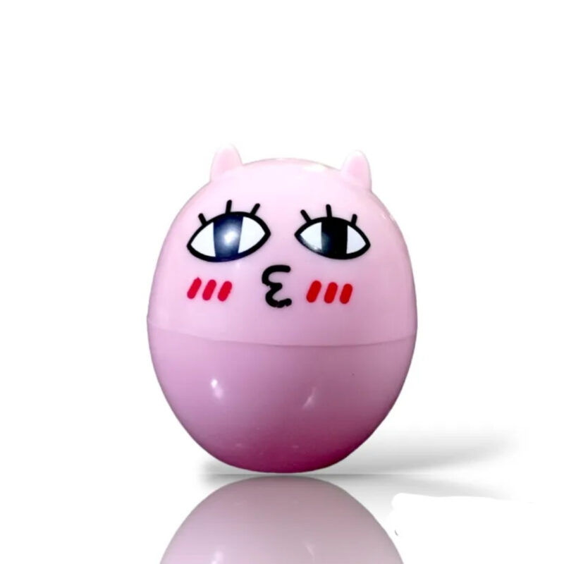 Cute Cartoon Egg Shape Portable Contact Lens Case- Pink