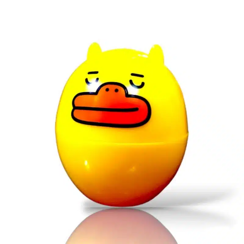 Cute Cartoon Egg Shape Portable Contact Lens Case- Yellow