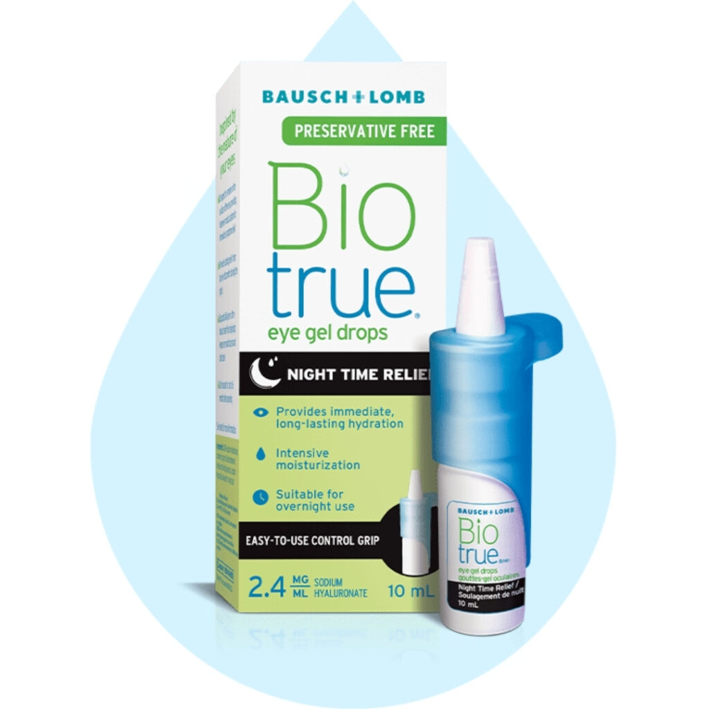 Biotrue Night Time Relief Eye Gel Drops for Dry Eyes