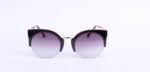 NB Round Trendy Half Rimless Women's Sunglasses- 15112