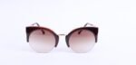 NB Round Trendy Half Rimless Women's Sunglasses- 15112 - Image 2