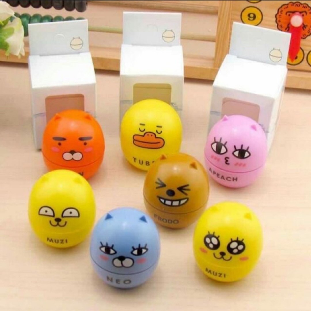 Cartoon Face Egg Shape Lens Container. Cartoon Face Egg Shape Lens Container.