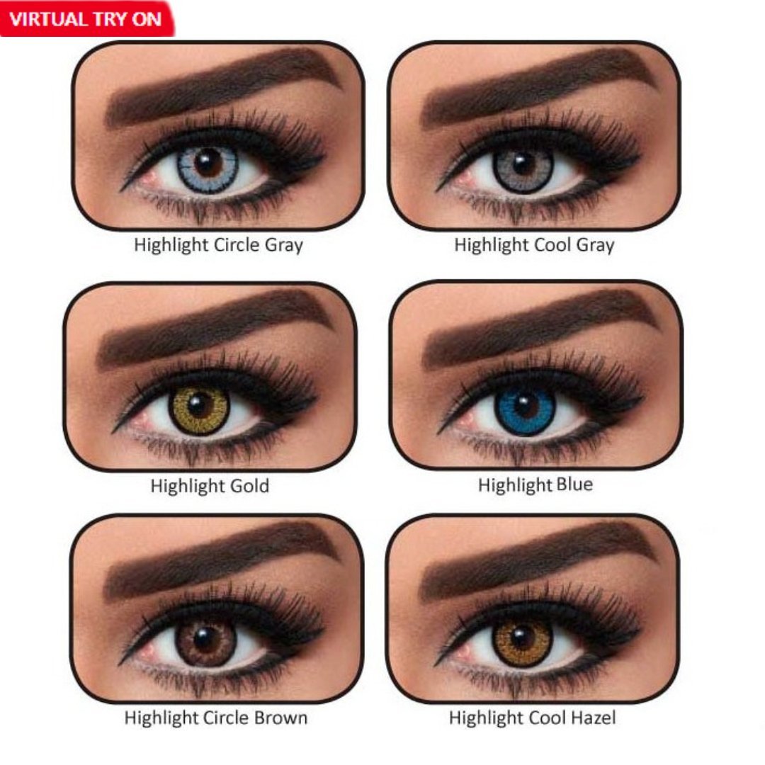Bella-Color-Contact-Lenses-Highlight-Collection-2.jpg Bella Highlight Color Lenses | Virtual Try-On - Image 1