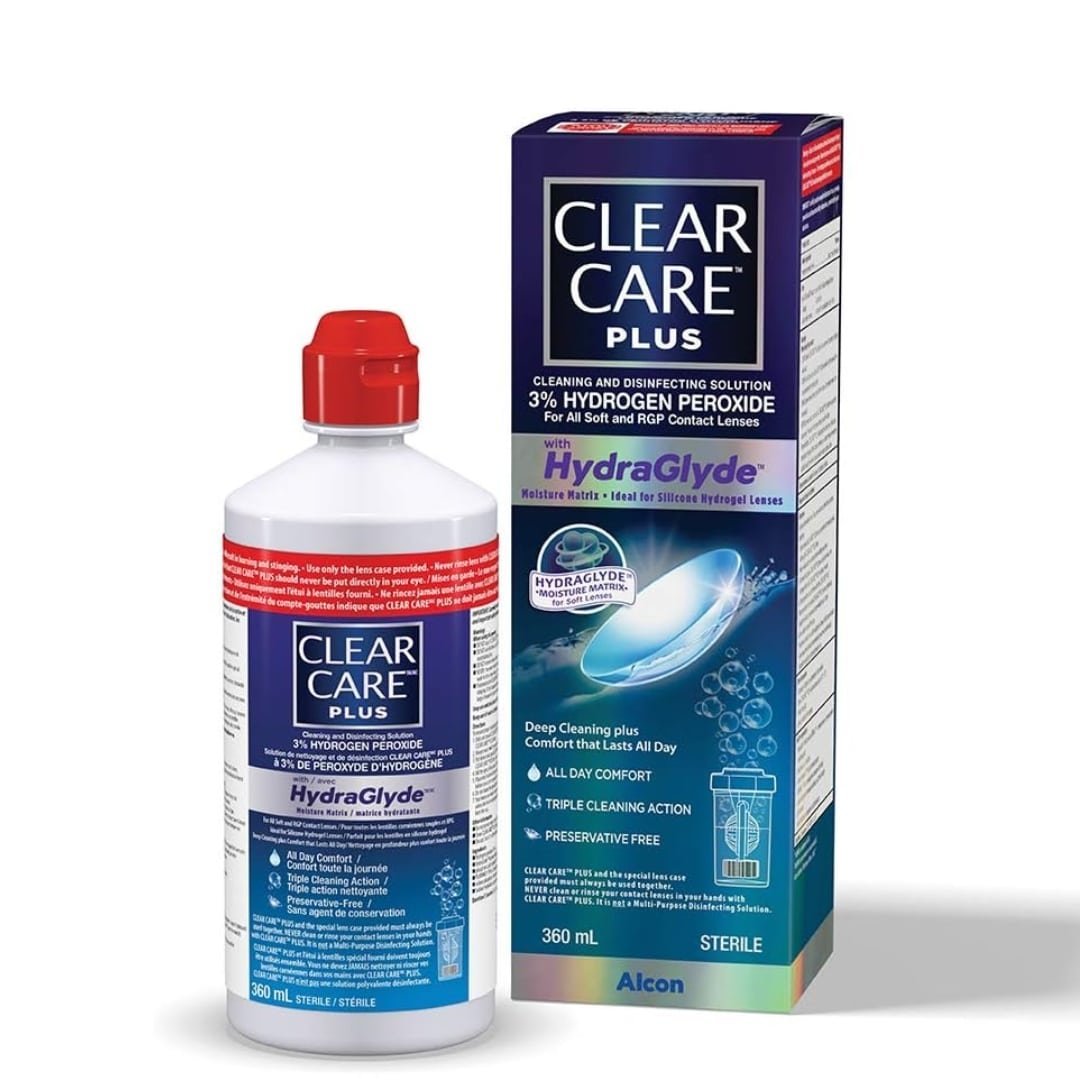 Buy CLEAR CARE® Plus HydraGlyde Contact Lens Solution, 360ml Online In ...