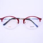 Kkeullie Half Frame Round Eyeglasses-KU8015