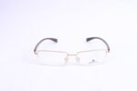 Flexible Half Rimless Golden Eyeglasses- R917