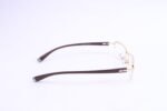 Flexible Half Rimless Golden Eyeglasses- R917 - Image 4