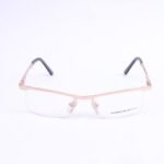 Golden Half Frame Curve Eyeglasses- 195