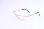 Golden Half Frame Curve Eyeglasses- 195 - Image 3