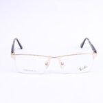 RB Half Rimless Golden Metal Eyeglasses- 61666
