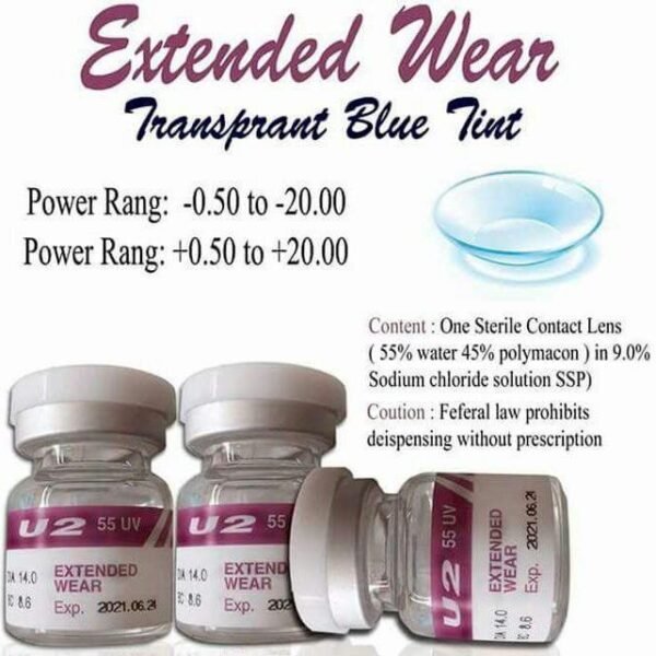 U2 Transparent Extended Wear Contact Lens